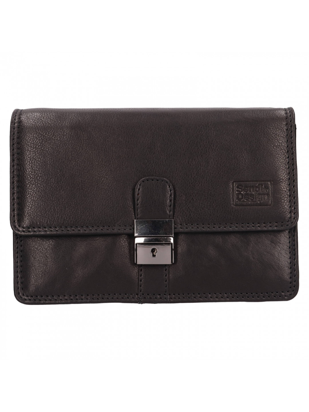 Pánské kožené etue SendiDesign Jano – černá